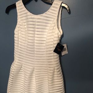 Just Taylor white fit and flare dress